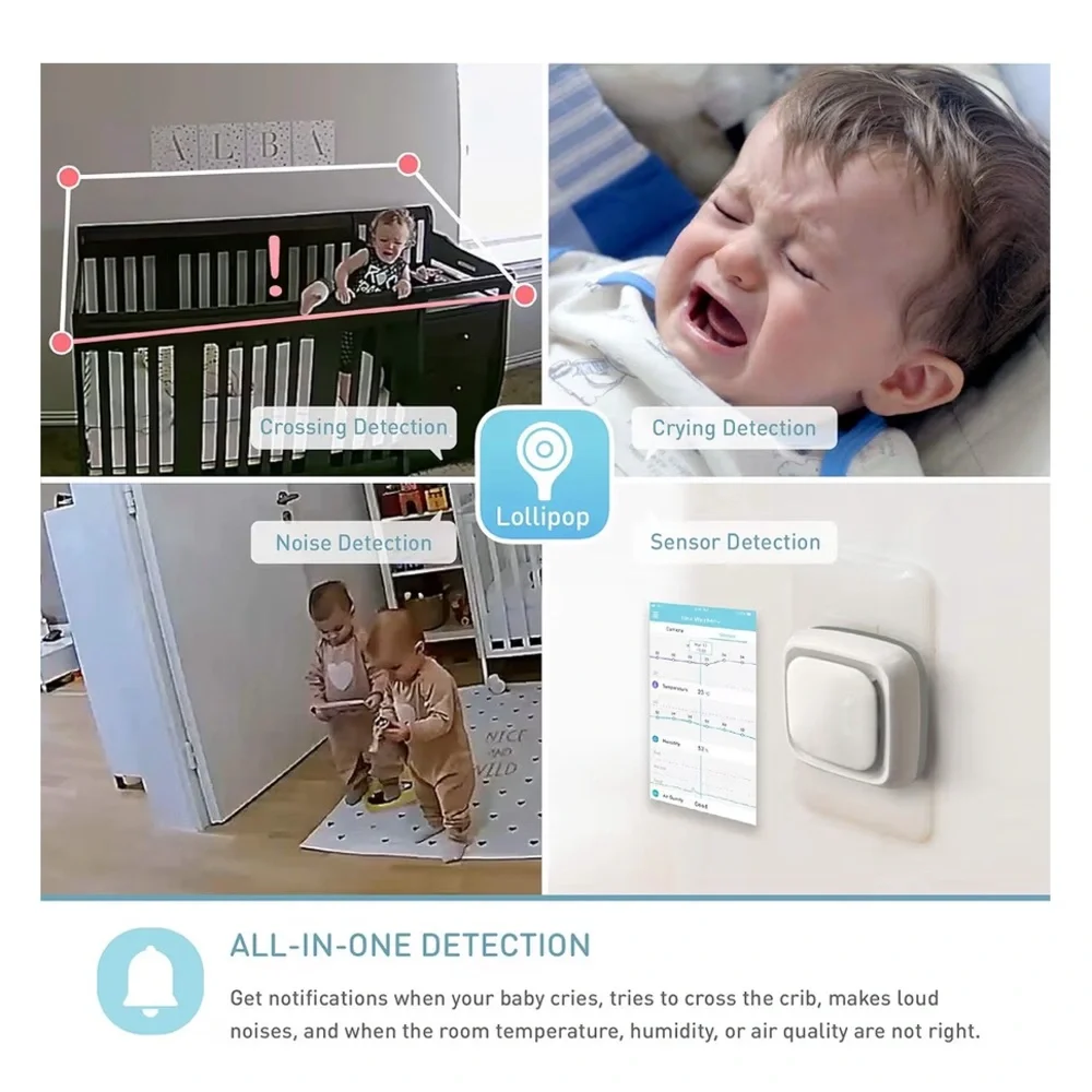 Lollipop smart Baby Monitor with true crying detection